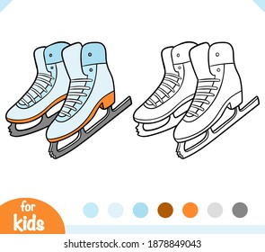 Coloring book for children, Figure skating