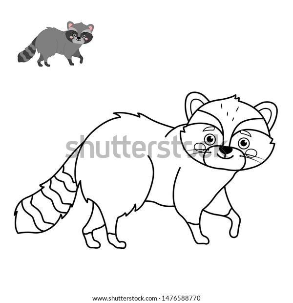 Download Coloring Book Children Forest Animals Cartoon Stock Vector Royalty Free 1476588770