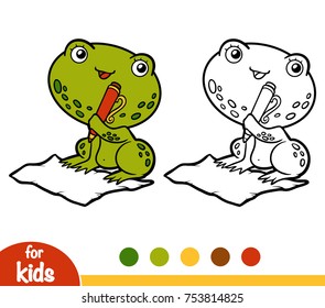 Coloring book for children, Frog