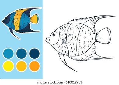 Similar Images, Stock Photos & Vectors of Vector coral fish hand drawn