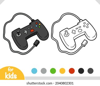 Libro de coloración para niños, gamepad