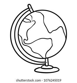 Coloring book for children, Globe