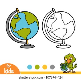 Coloring book for children, Globe