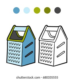 Coloring book for children, Grater