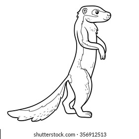 Coloring book for children (ground squirrel, xerus)