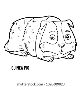 Coloring book for children, Guinea pig