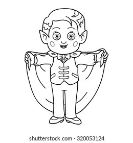 Coloring book for children: Halloween characters (vampire)