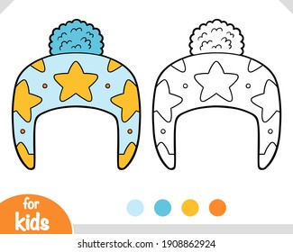 Coloring book for children, Hat for boys