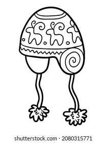 Coloring book for children, Hat with a deer