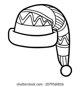 Coloring book for children, Hat with geometric pattern