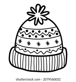 Coloring book for children, Hat with geometric pattern