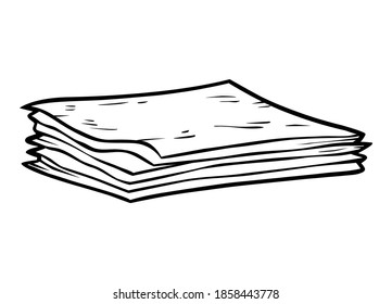 Coloring Book For Children, Heap Of Paper Sheets