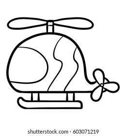 Coloring book for children, Helicopter