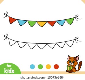 Coloring book for children, Holiday flags