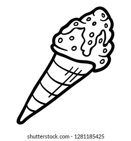 Coloring book for children, Ice cream cone