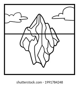 Coloring book for children, Iceberg background