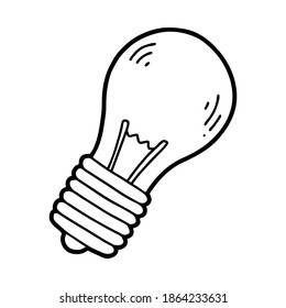 Coloring book for children, incandescent lamp