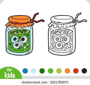 Coloring book for children, Jar of Witch Potion