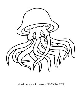 Coloring book for children (jellyfish)