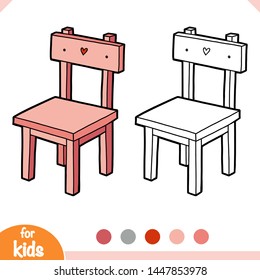 Coloring book for children, Kids chair