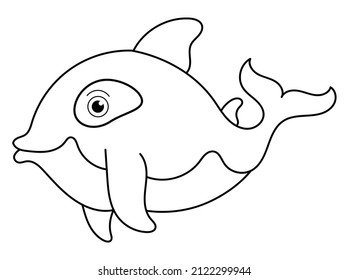 Coloring Book For Children (killer Whale)