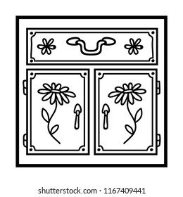Coloring book for children, Kitchen Cabinet