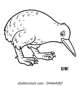 Coloring book for children, Kiwi