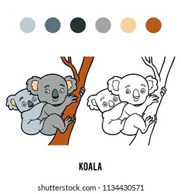 Coloring book for children, Koala