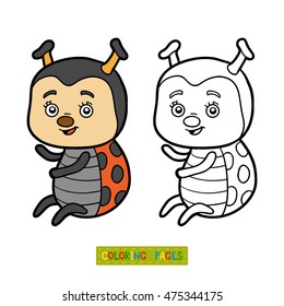 Coloring book for children, Ladybug