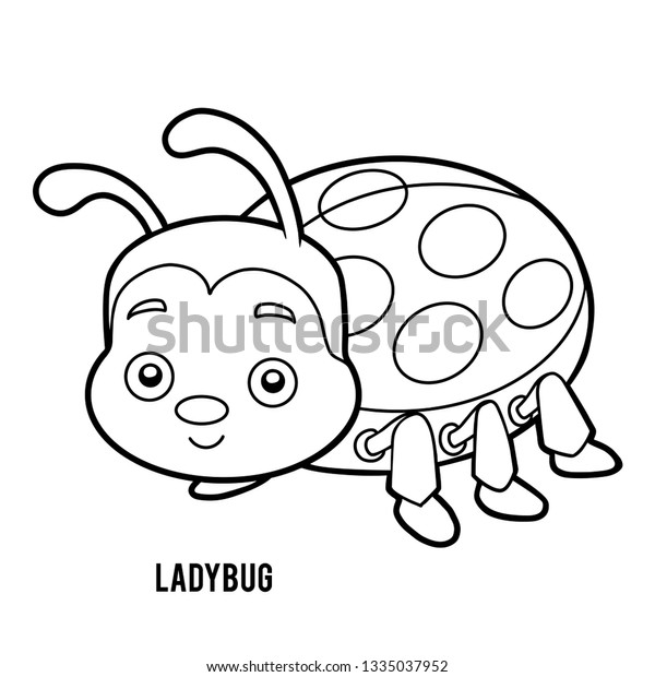 Download Coloring Book Children Ladybug Stock Vector Royalty Free 1335037952