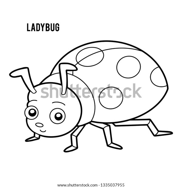 Download Coloring Book Children Ladybug Stock Vector Royalty Free 1335037955