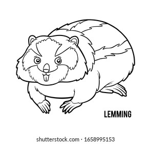 Coloring book for children, Lemming