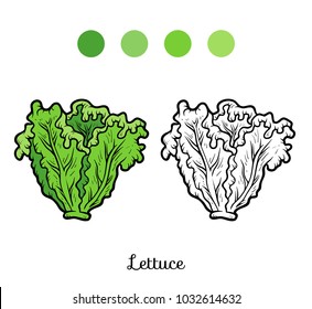 Coloring book for children, Lettuce