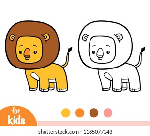 Coloring book for children, Lion