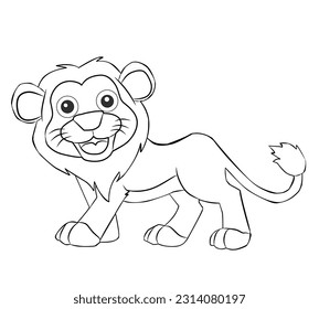 Coloring book for children, Lion
