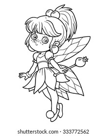Coloring book for children: little fairy