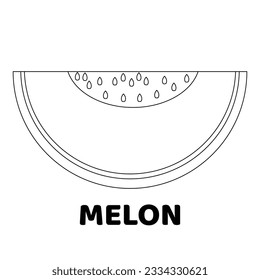 Coloring book for children, Melon