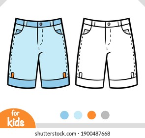 Coloring book for children, Mens shorts