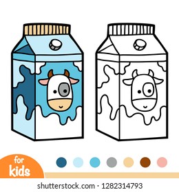 Coloring Book For Children, Milk Box