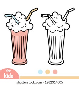 Coloring book for children, Milkshake
