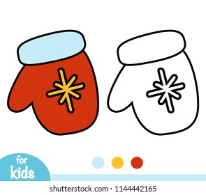 Coloring book for children, Mitten