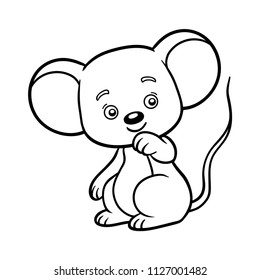 Coloring book for children, Mouse
