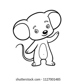 Coloring book for children, Mouse