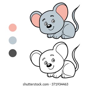 Coloring book for children (mouse)