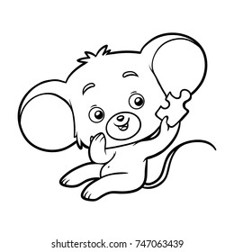 Coloring book for children, Mouse 