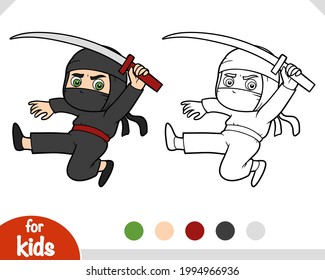 Coloring book for children, Ninja