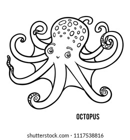 Coloring book for children, Octopus