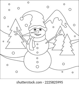 coloring book for children on a New Year's theme