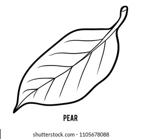 Coloring book for children, Pear