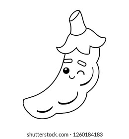Coloring book for children, Peas with a cute face